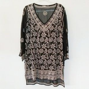 Soft Surroundings Sheer Tunic Dress Cover Up